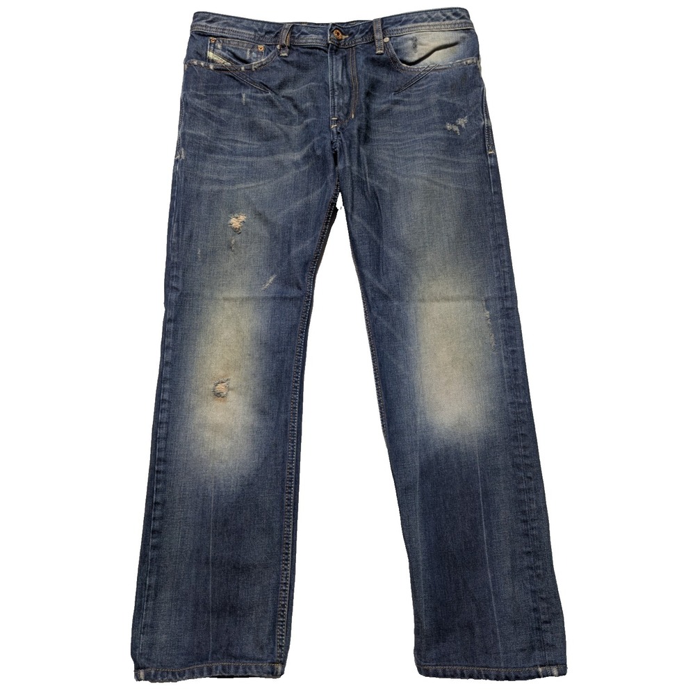 DIESEL INDUSTRY SHIONER SLIM SKINNY Men 32 (Actual 34X29) Distressed Jeans 0813S